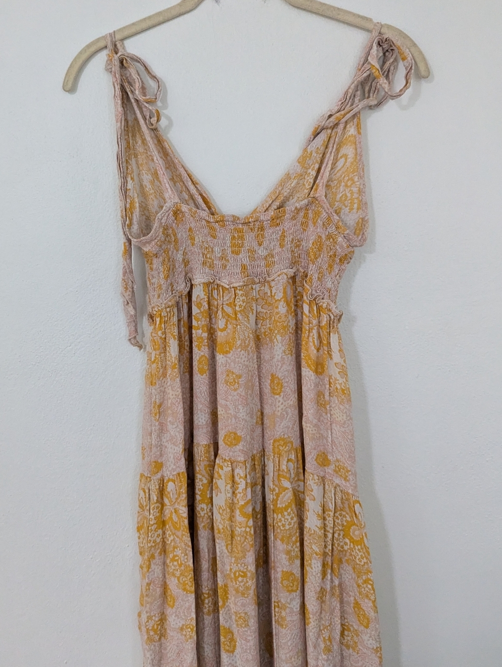Free People Intimately Let's Smock About It Dress Floral Print Maxi Length Large - Picture 6 of 11